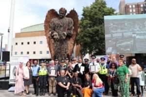 Knife Angel group pic